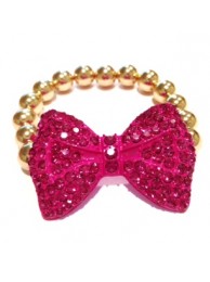 "TAUT"  PINK  BOW BRACELET