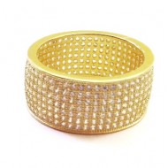 "CZ" CUBIC ZIRCONIUM  BAND RING