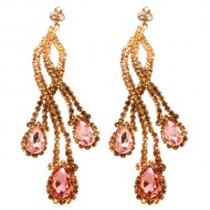 CHRISTINA CROSS ROSE PINK EARRINGS CHRISTINA CROSS ROSE PINK EARRINGS