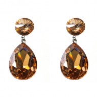 GOLDEN CRYSTAL DROP EARRINGS GOLDEN CRYSTAL DROP EARRINGS