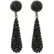 MILAGROS JET CRYSTAL EARRINGS MILAGROS JET CRYSTAL EARRINGS