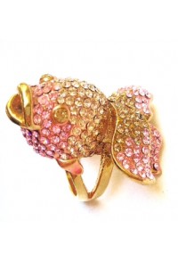 "KISSES, FOR MY FISH" RING