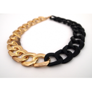CHUNKY  GOLD/MATTE NECKLACE