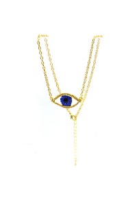 GOLD EVIL EYE NECKLACE