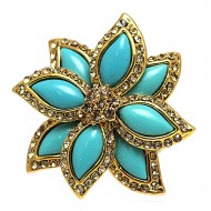 BOHO GOLD AND TURQUOISE RING BOHO GOLD AND TURQUOISE RING