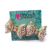 PRINCESS GOLD BOW EARRINGS