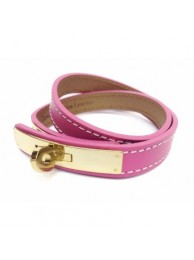HOT PINK PANTHER LEATHER BRACELET