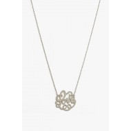"LOVE MONOGRAM" SILVER NECKLACE
