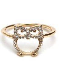 "PRECIOUS OWL" MIDI RING