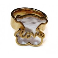 "POOKY" STAINLESS STEEL GOLD RING