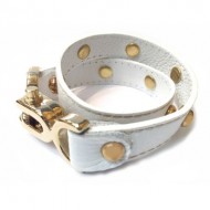 WHITE WRISTBAND ITALIAN LEATHER WHITE WRISTBAND ITALIAN LEATHER
