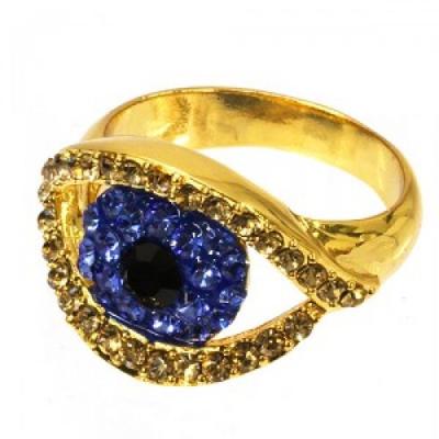 GOLD EVIL EYE RING