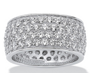 "CZ" CUBIC ZIRCONIUM  MUJER BAND RING