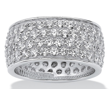 "CZ" CUBIC ZIRCONIUM  MUJER BAND RING