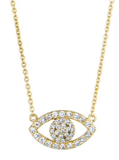 "PRECIOUS EVIL EYE GOLD" NECKLACE