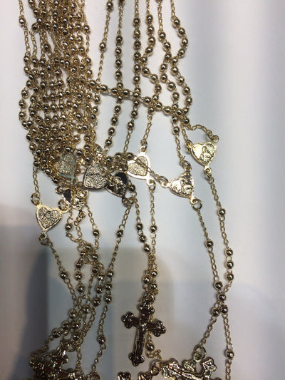 HEART SV ROSARIO NECKLACE