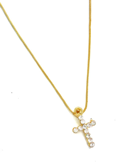 MEL CROSS SV NECKLACE